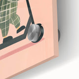 Scooter Riding Lion Nursery Art for Kids - Playroom Wall Art