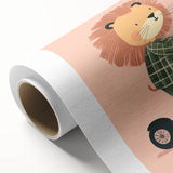 Scooter Riding Lion Nursery Art for Kids - Playroom Wall Art