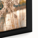 Extra large framed canvas featuring textured, colorful art with a summer theme on a black background.