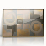 Modern Geometric Living Room Wall Art - Abstract Canvas Print