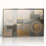 Modern Geometric Living Room Wall Art - Abstract Canvas Print