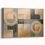 Modern Geometric Living Room Wall Art - Abstract Canvas Print