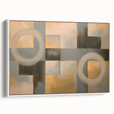 Modern Geometric Living Room Wall Art - Abstract Canvas Print