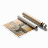 Modern Geometric Living Room Wall Art - Abstract Canvas Print