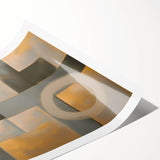 Modern Geometric Living Room Wall Art - Abstract Canvas Print