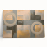 Modern Geometric Living Room Wall Art - Abstract Canvas Print
