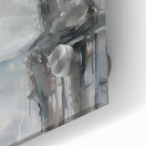 Abstract figurative acrylic art piece showcasing vibrant colors and dynamic shapes, perfect for modern home decor. Close-up reveals intricate details and textures.