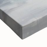 Close-up of a vibrant abstract figurative stretched canvas artwork showcasing bold colors and dynamic shapes, perfect for modern home decor. This piece adds a contemporary touch to any living space, with its unique design appealing to art enthusiasts.