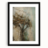 Abstract floral artwork framed in black with a mat, showcasing vibrant colors and intricate designs, perfect for modern home decor or gallery display.