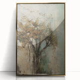 Framed abstract floral artwork in vibrant colors, featuring gold accents and a contemporary design, perfect for modern home decor or office spaces.