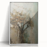 Framed abstract floral artwork in vibrant colors with a sleek white frame, ideal for adding elegance to modern home decor. Perfect for living rooms or offices.