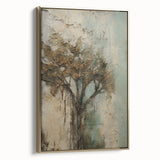 Framed abstract floral canvas art with gold accents, showcasing vibrant colors and intricate designs, perfect for modern home decor. Side view highlights its elegant frame.