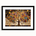 Abstract landscape wall art framed in black, showcasing vibrant colors and intricate textures, perfect for modern home decor or office spaces.