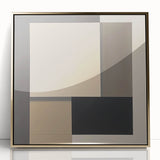 Contemporary Abstract Canvas – Neutral Block Geometry Design