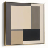 Contemporary Abstract Canvas – Neutral Block Geometry Design