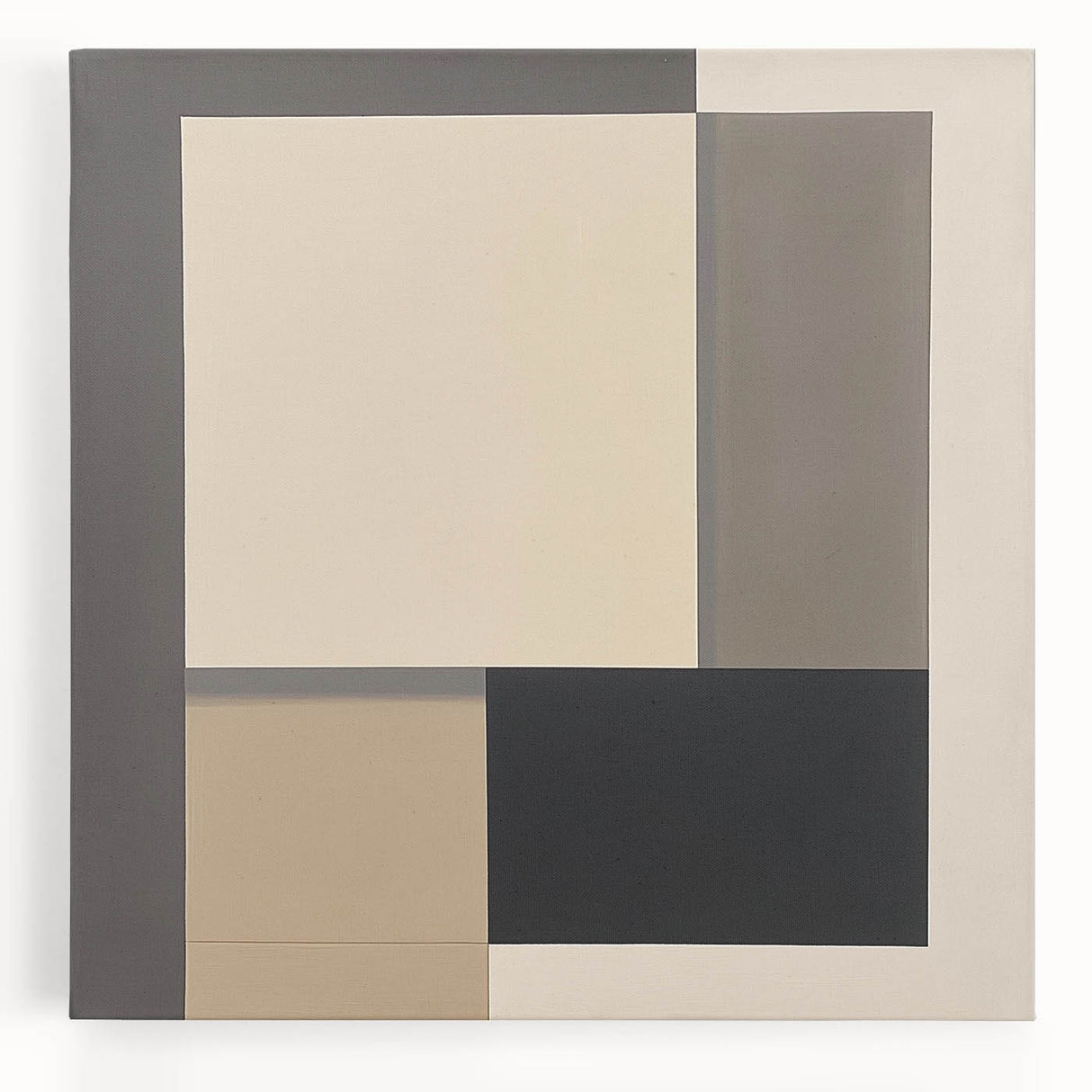Contemporary Abstract Canvas – Neutral Block Geometry Design