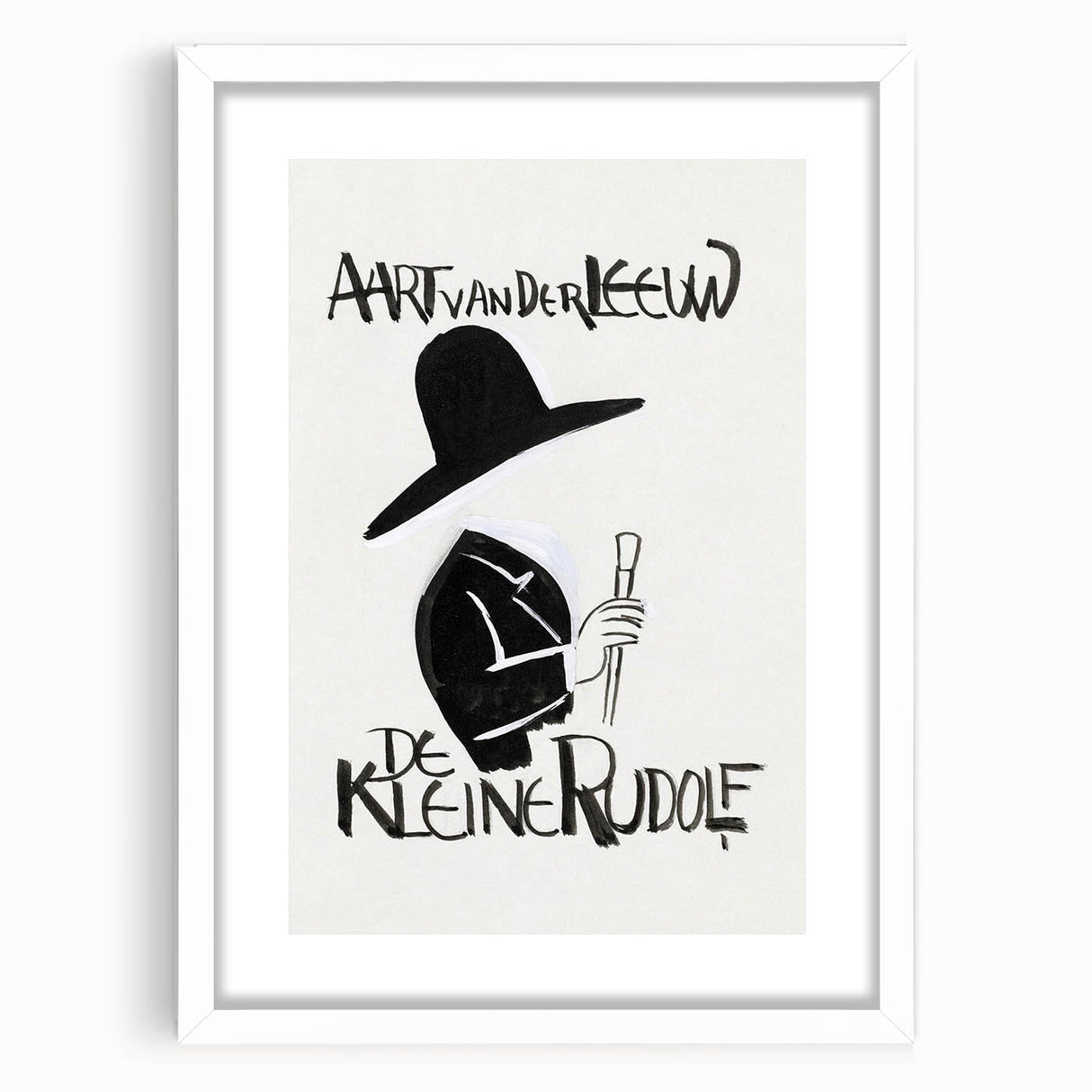 Minimalist Expressionist Wall Art - Bold Black & White Design