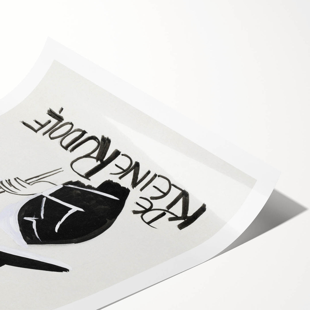 Minimalist Expressionist Wall Art - Bold Black & White Design