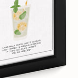 Black wall art featuring a close-up view of colorful, textured food and drinks on a framed canvas.