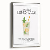 Landscape painting featuring a colorful vintage poster art style on a framed canvas.