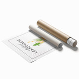 Extra large rolled print featuring a floral design in soft pastel shades.