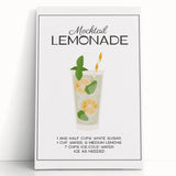 Large black and white stretched canvas featuring assorted kitchen utensils, ideal for kitchen wall art.