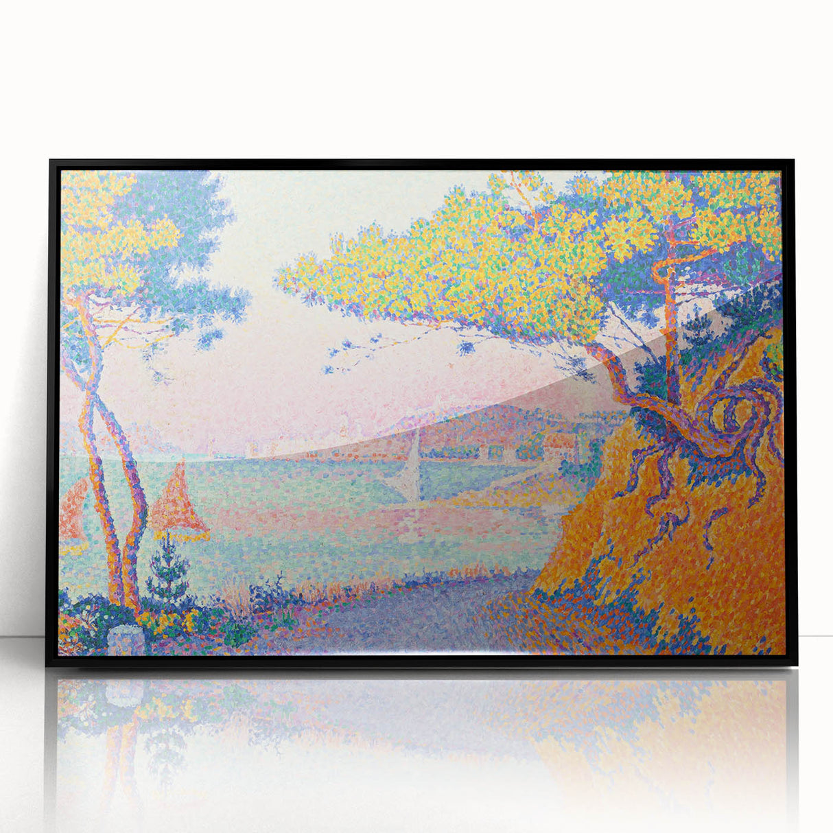 Golfe-Juan by Paul Signac: Colorful Coastal Pointillist Wall Art Print
