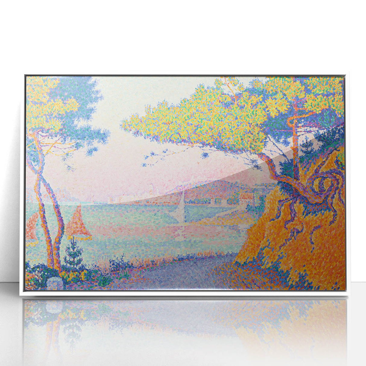 Golfe-Juan by Paul Signac: Colorful Coastal Pointillist Wall Art Print