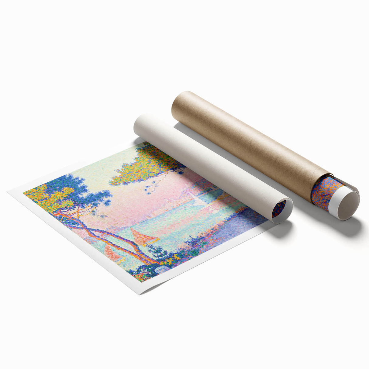 Golfe-Juan by Paul Signac: Colorful Coastal Pointillist Wall Art Print