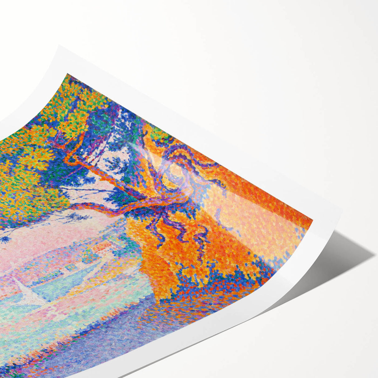 Golfe-Juan by Paul Signac: Colorful Coastal Pointillist Wall Art Print