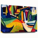 Vibrant Abstract Landscape - Modern Wall Art in Bold Color Palette