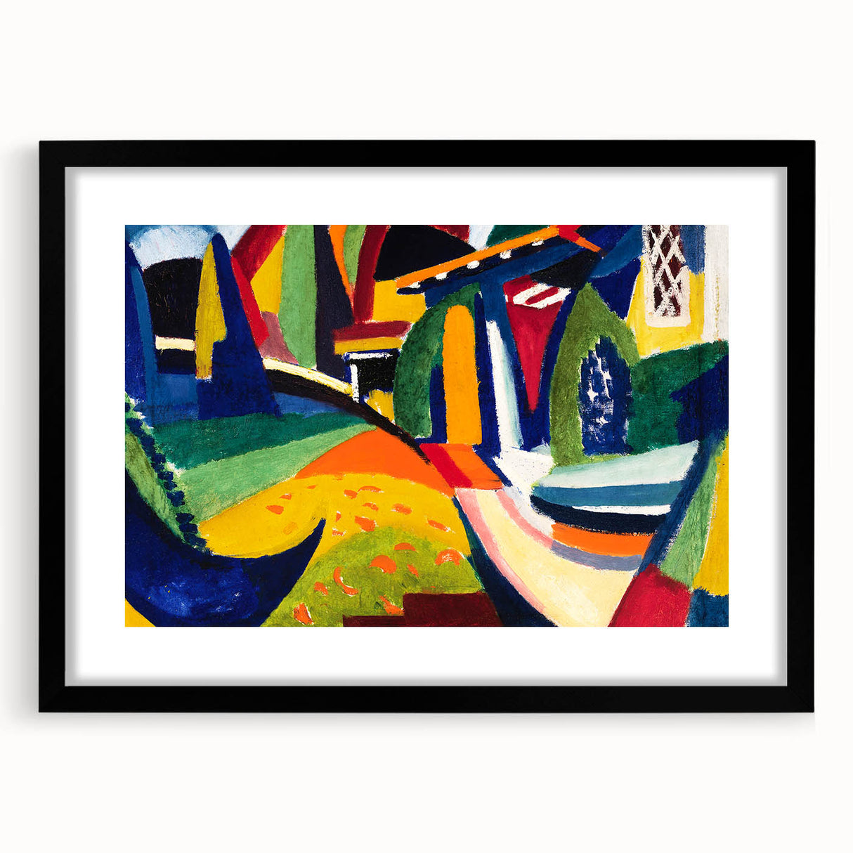 Vibrant Abstract Landscape - Modern Wall Art in Bold Color Palette