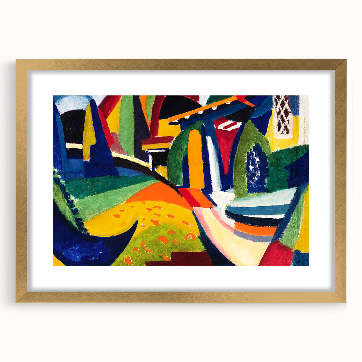 Vibrant Abstract Landscape - Modern Wall Art in Bold Color Palette