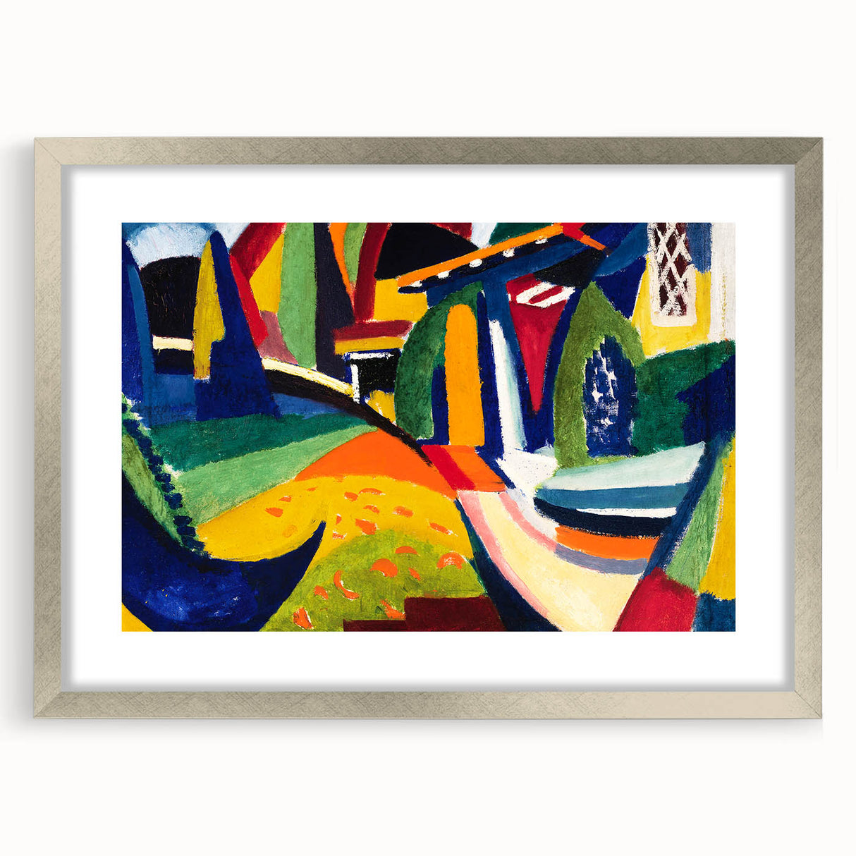 Vibrant Abstract Landscape - Modern Wall Art in Bold Color Palette
