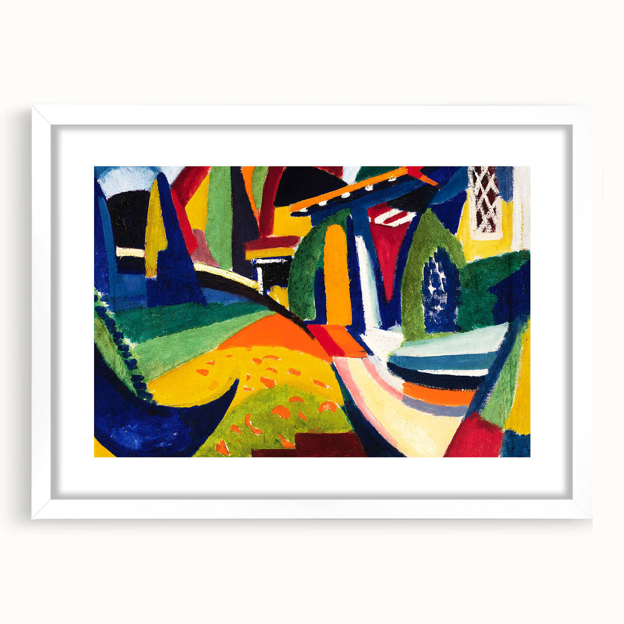 Vibrant Abstract Landscape - Modern Wall Art in Bold Color Palette
