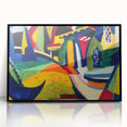 Vibrant Abstract Landscape - Modern Wall Art in Bold Color Palette