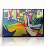 Vibrant Abstract Landscape - Modern Wall Art in Bold Color Palette