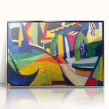 Vibrant Abstract Landscape - Modern Wall Art in Bold Color Palette
