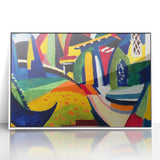Vibrant Abstract Landscape - Modern Wall Art in Bold Color Palette