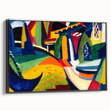 Vibrant Abstract Landscape - Modern Wall Art in Bold Color Palette