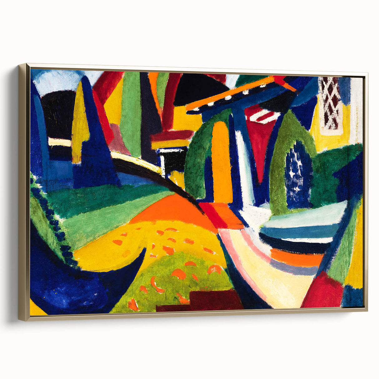 Vibrant Abstract Landscape - Modern Wall Art in Bold Color Palette