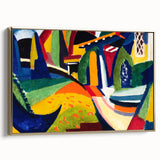 Vibrant Abstract Landscape - Modern Wall Art in Bold Color Palette