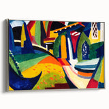 Vibrant Abstract Landscape - Modern Wall Art in Bold Color Palette