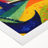 Vibrant Abstract Landscape - Modern Wall Art in Bold Color Palette