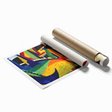 Vibrant Abstract Landscape - Modern Wall Art in Bold Color Palette