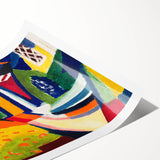 Vibrant Abstract Landscape - Modern Wall Art in Bold Color Palette