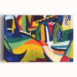 Vibrant Abstract Landscape - Modern Wall Art in Bold Color Palette