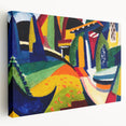 Vibrant Abstract Landscape - Modern Wall Art in Bold Color Palette