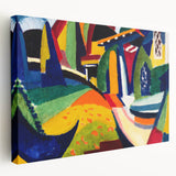 Vibrant Abstract Landscape - Modern Wall Art in Bold Color Palette