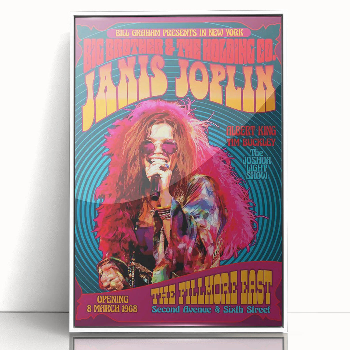Janis Joplin Retro Wall Art – Vintage 1968 Fillmore East Print